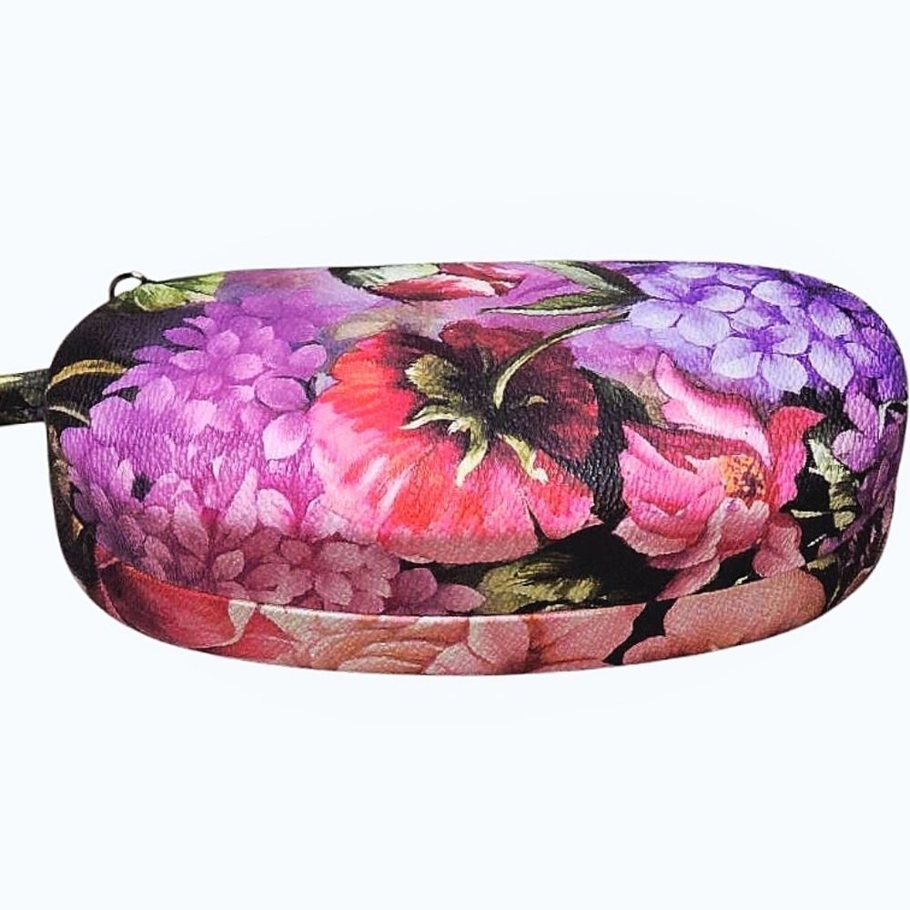 Genesis Floral Print Hard Eye Glass Case w/Strap